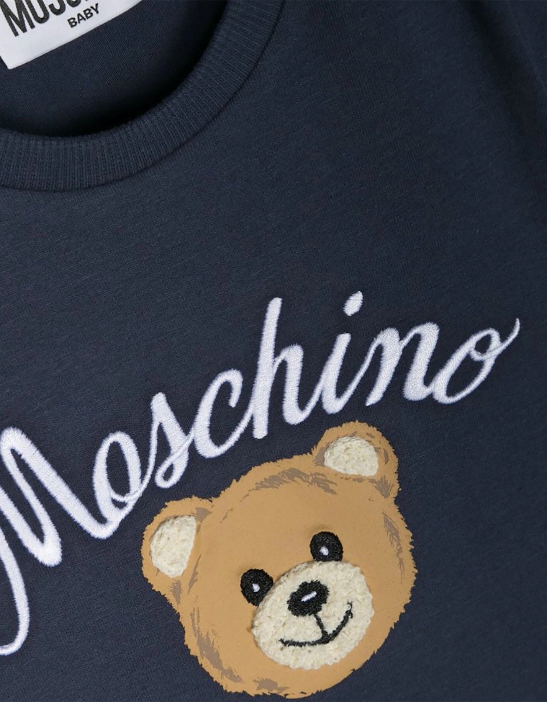 Kids Leo Teddy Bear-print T-shirt Navy
