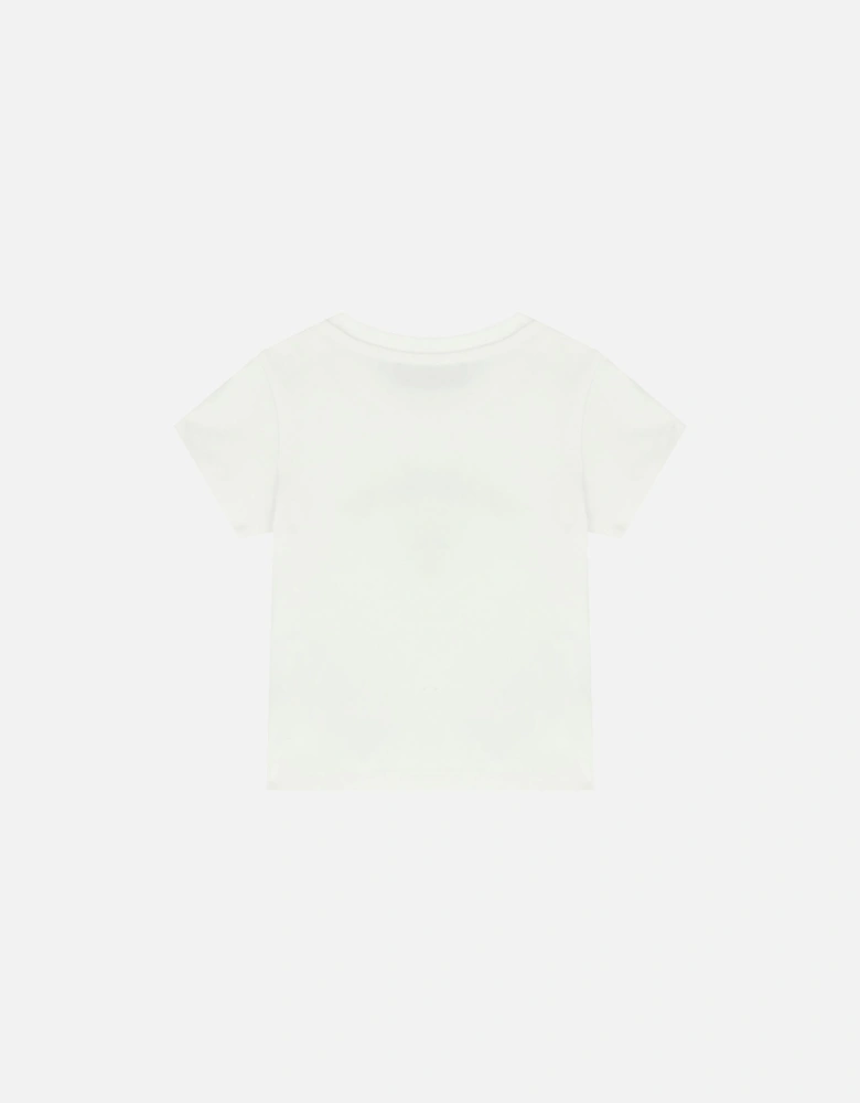 Kids Leo Teddy Bear-print T-shirt White