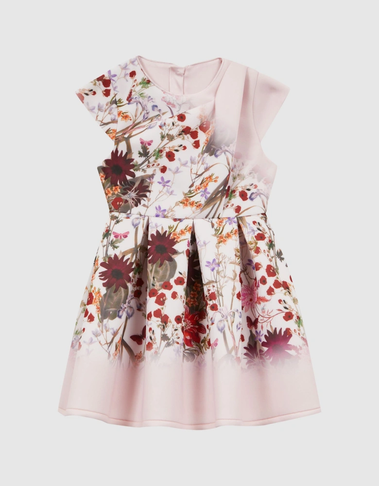 Scuba Floral Printed Dress