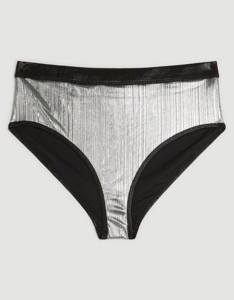 Silver Foiled Bikini Bottoms