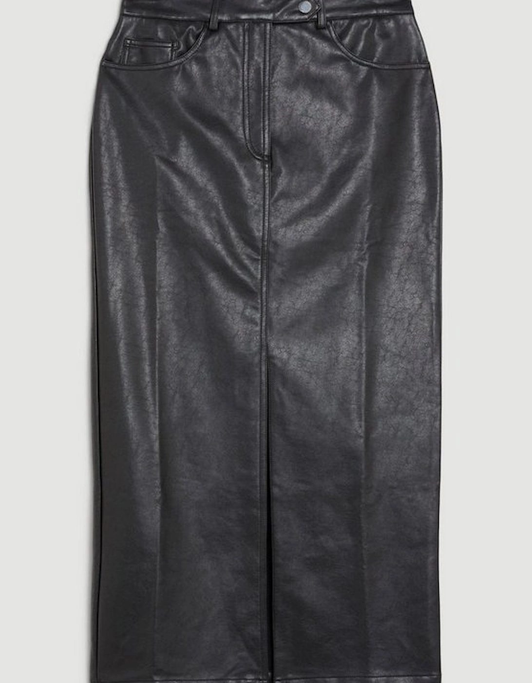 Faux Leather Pencil Midaxi Skirt