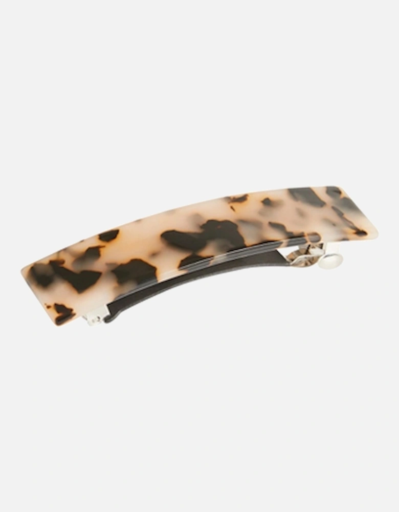 Long Rectangle Hair Clip Light Tortoiseshell