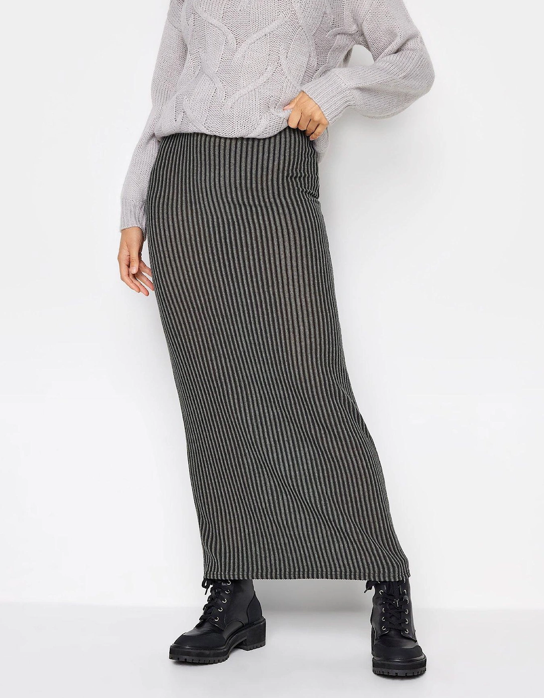 Black Rib Maxi Skirt, 2 of 1