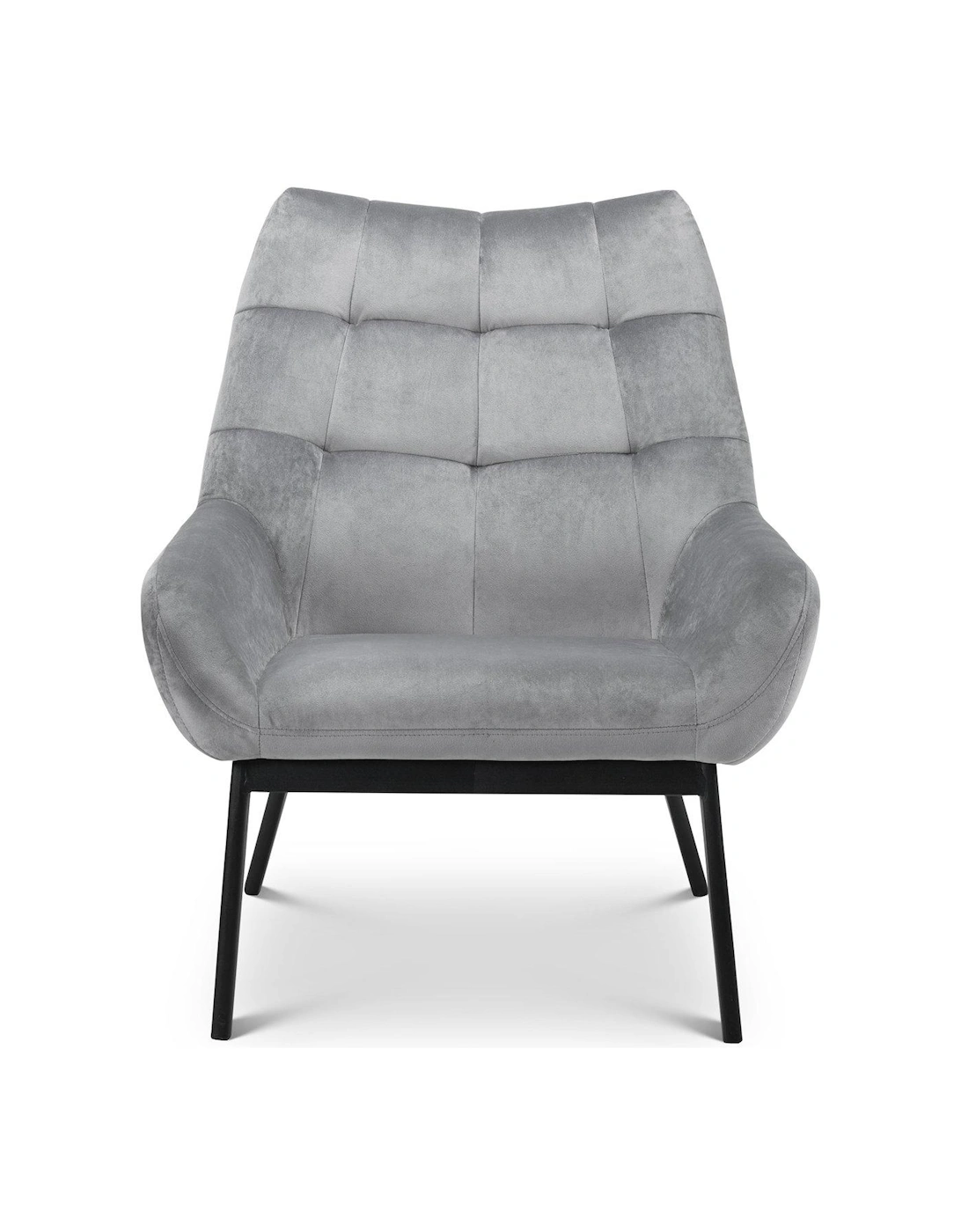 Lucerne Velvet Chair - Grey, 3 of 2