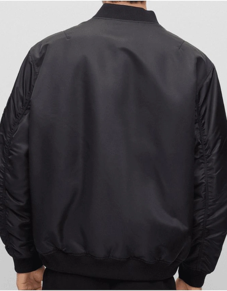 Byler Print Logo Triple Black Bomber Jacket