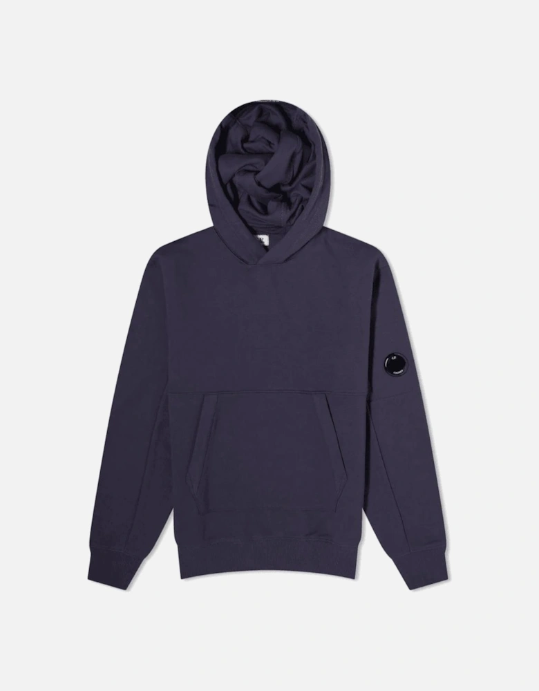 Cotton Lens Logo Navy Pullover Hooded Sweatshirt