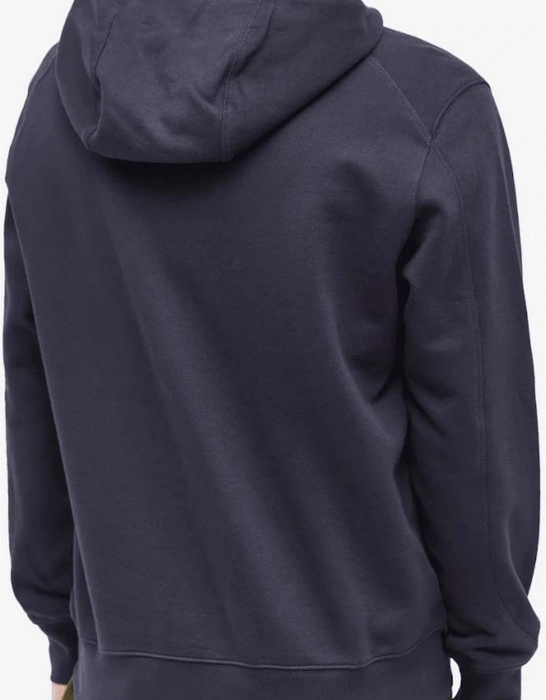 Cotton Lens Logo Navy Pullover Hooded Sweatshirt
