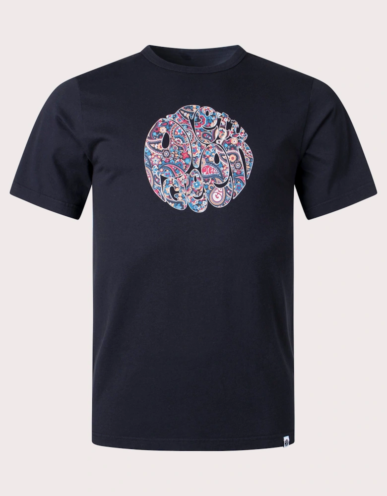 Wonderwall Paisley Print Logo T-Shirt