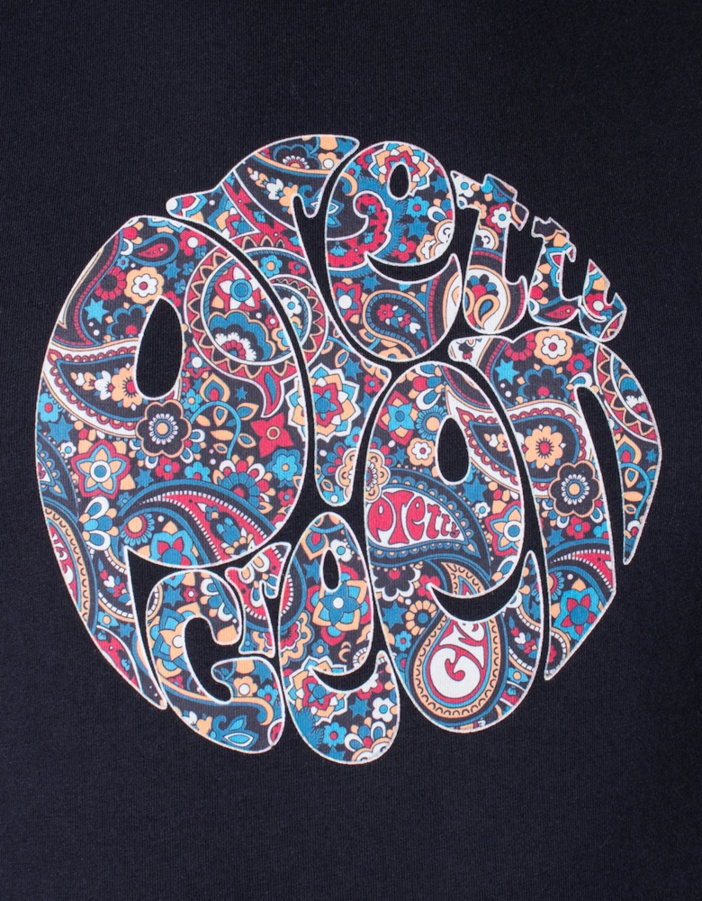 Wonderwall Paisley Print Logo T-Shirt