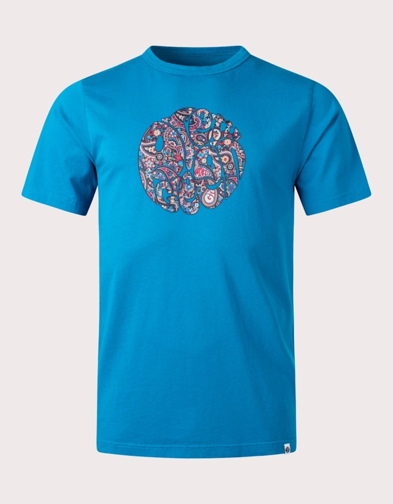 Wonderwall Paisley Print Logo T-Shirt