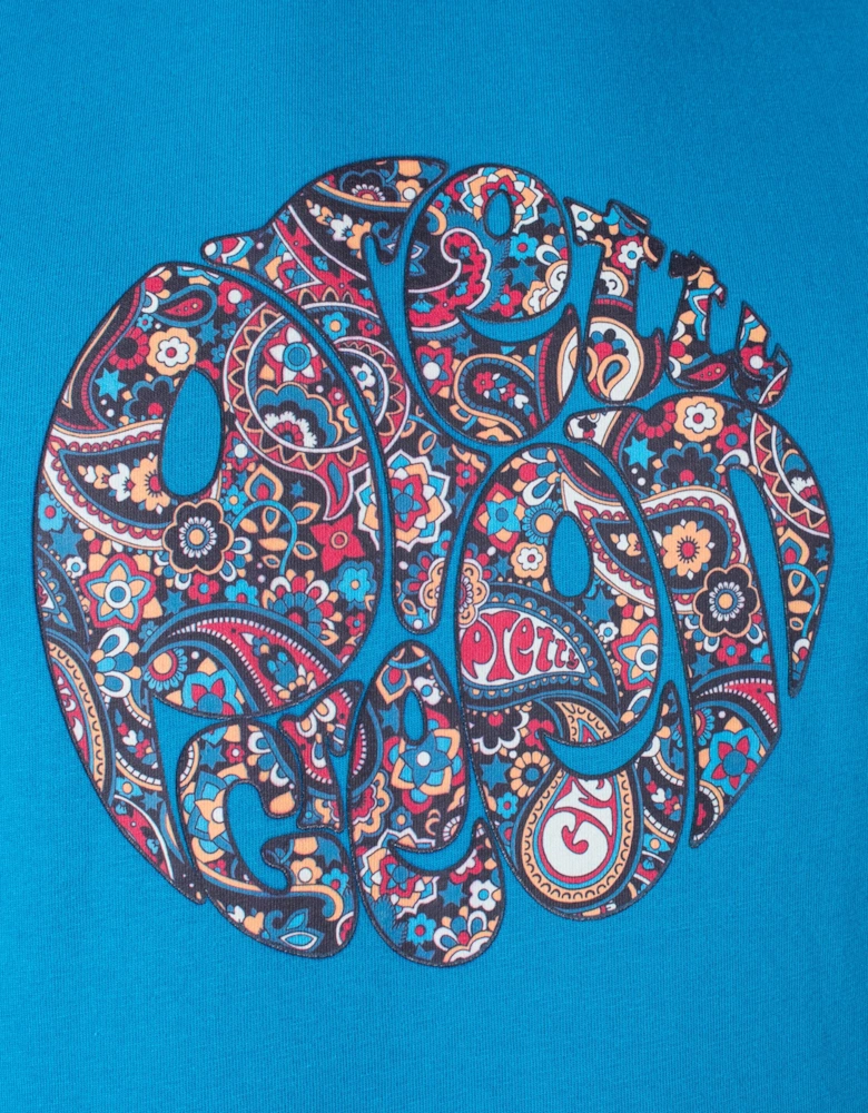 Wonderwall Paisley Print Logo T-Shirt