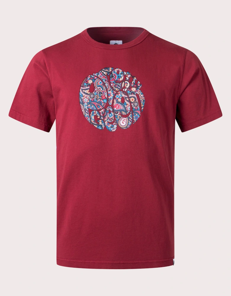 Wonderwall Paisley Print Logo T-Shirt