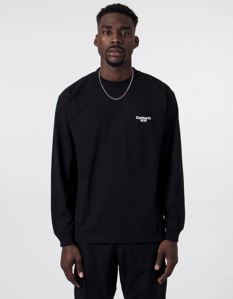 Relaxed Fit Long Sleeve Paisley T-Shirt