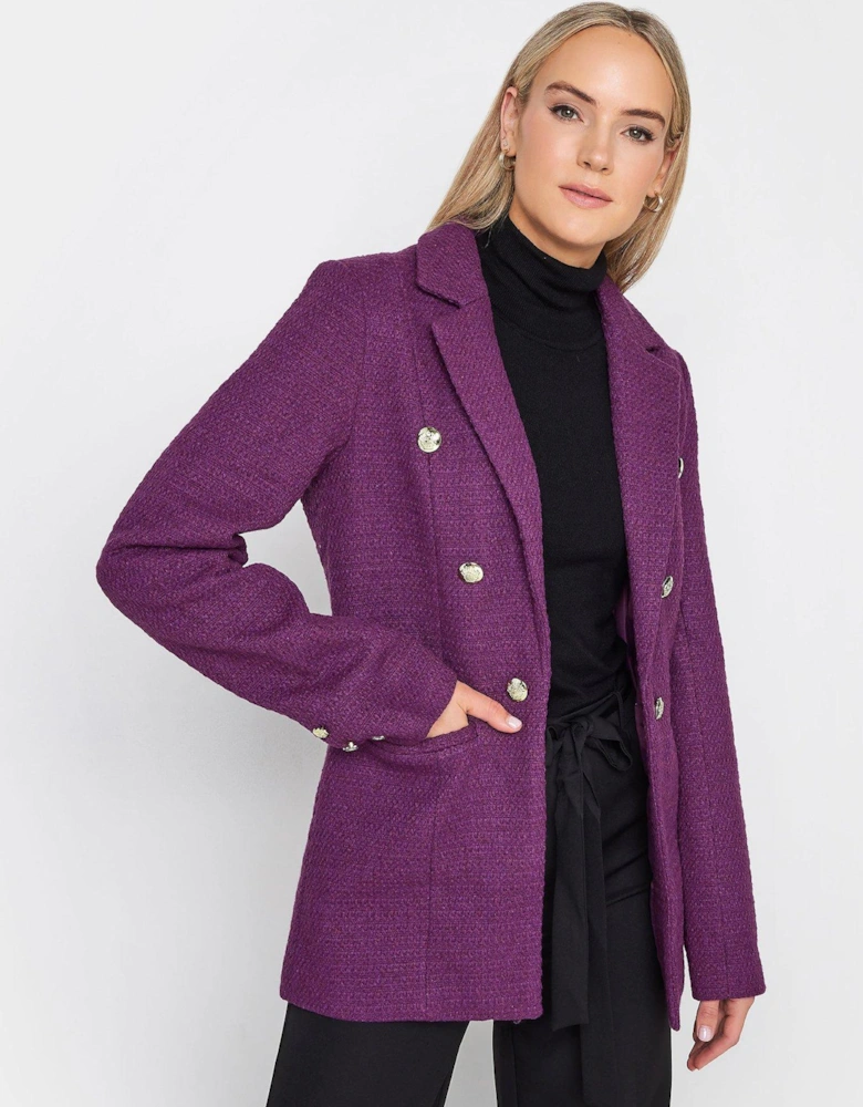 Purple Boucle Blazer