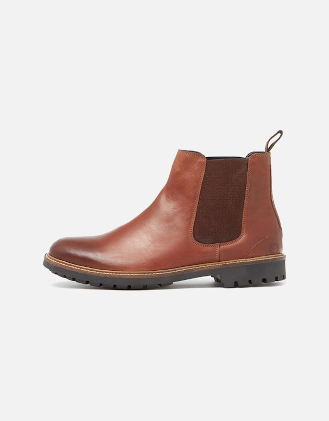 Chirk Premium Leather Chelsea Boots Dark Tan