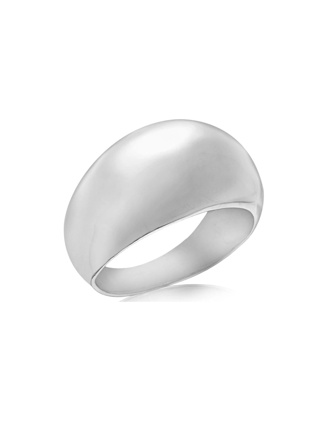 Sterling Silver 12.5mm x 4.5mm Dome Ring, 2 of 1