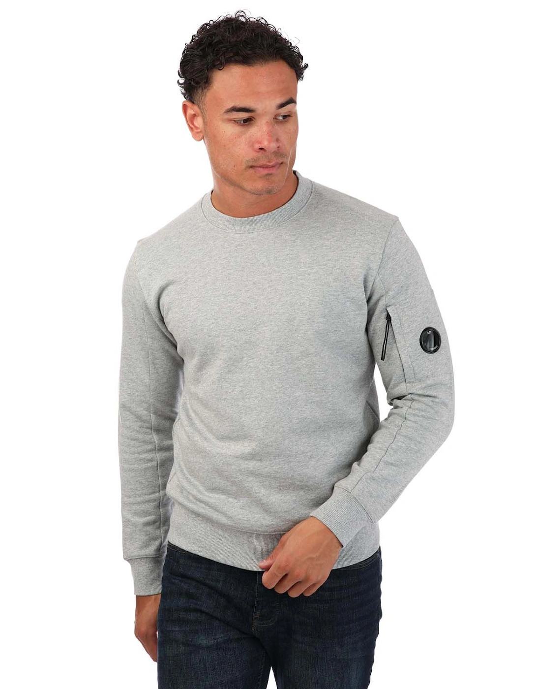 Mens Diagonal Raised Fleece Sweatshirt, 5 of 4