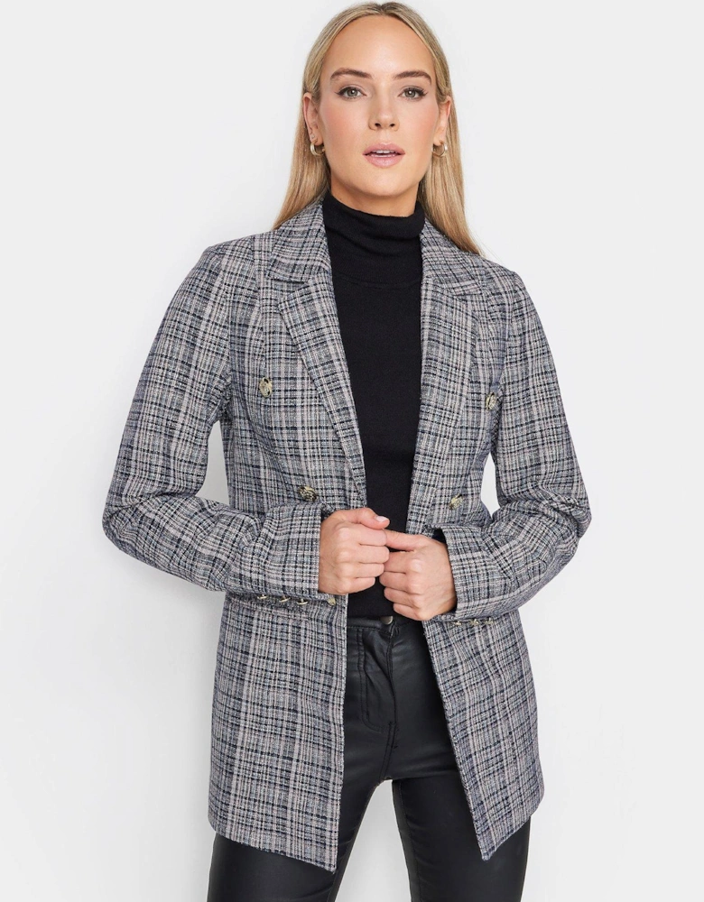 Denim Check Boucle Blazer