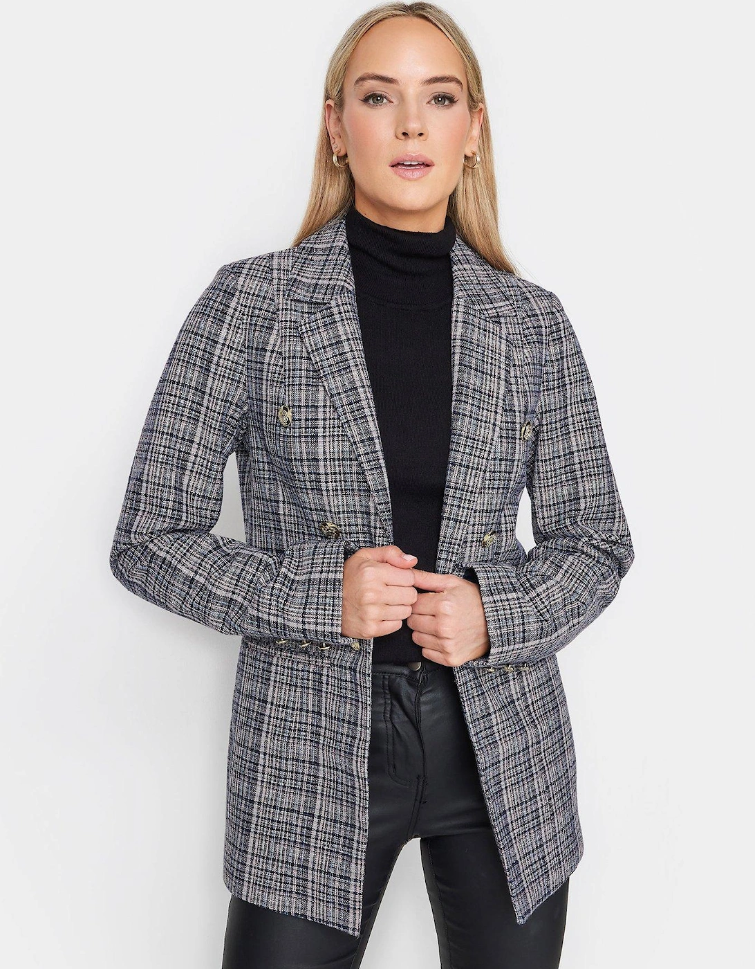 Denim Check Boucle Blazer, 2 of 1