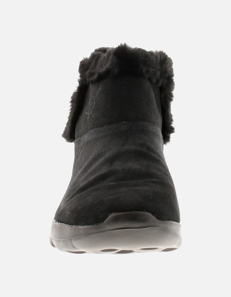 Womens Ankle Boots On The Go Joy Bundle Leather Slip On black UK Size