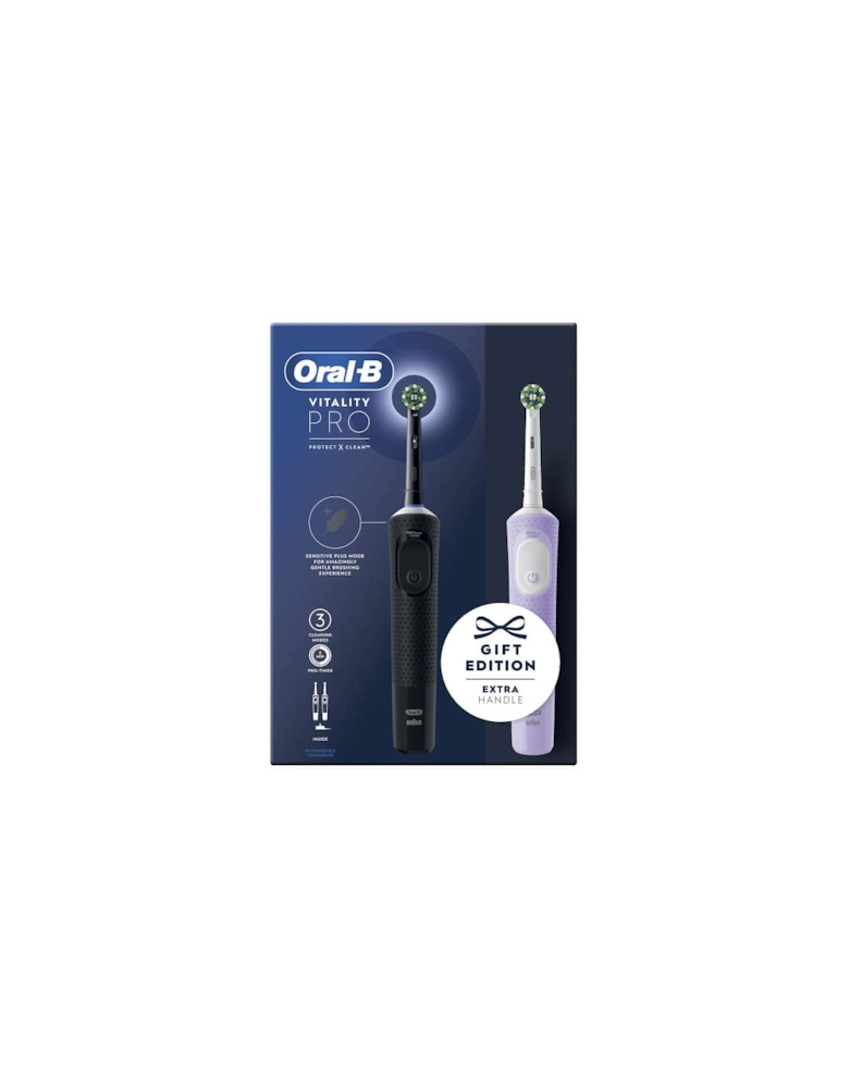 Vitality PRO Black and Lilac Duo Pack - Oral B