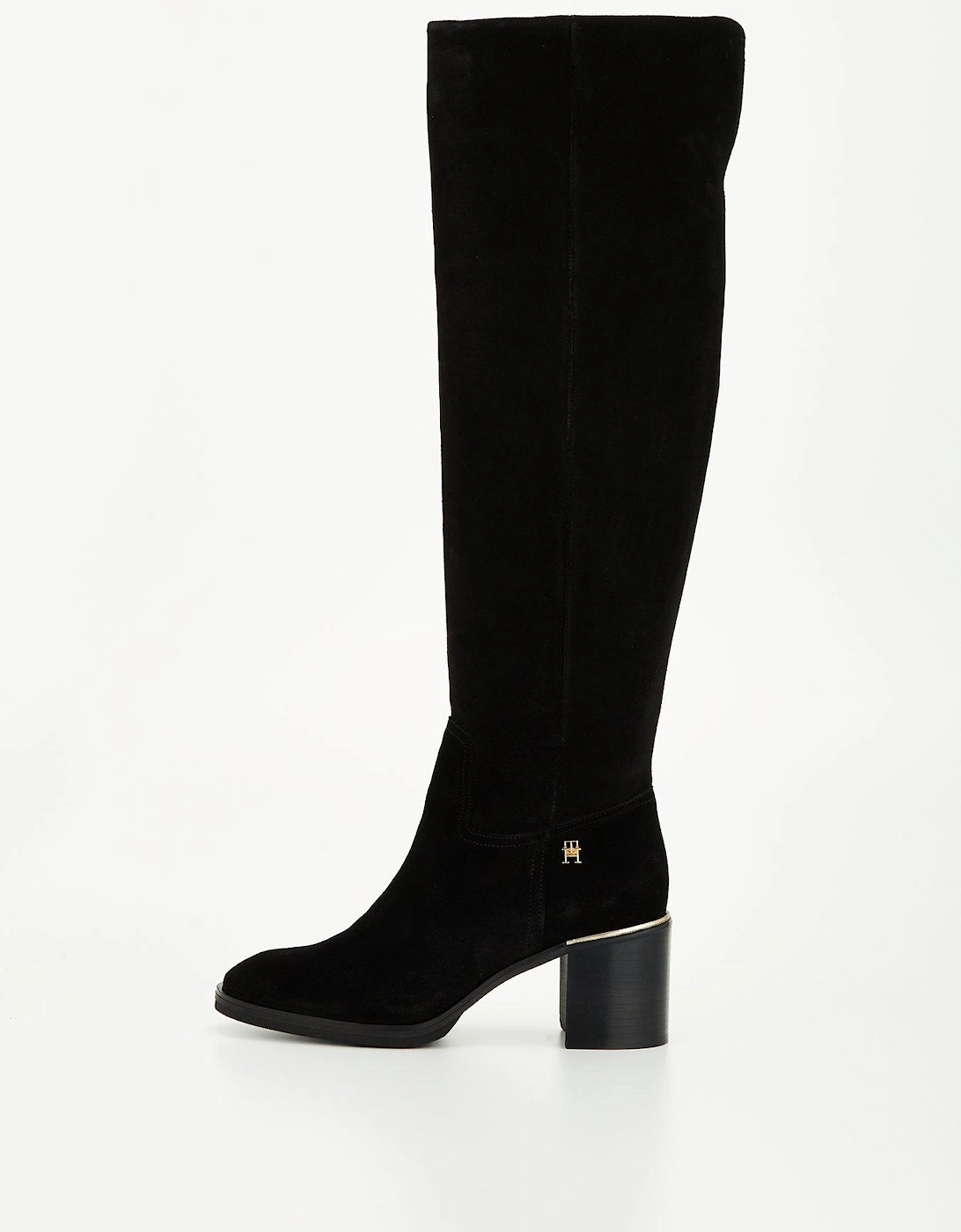 Over The Knee Suede Boots - Black, 7 of 6