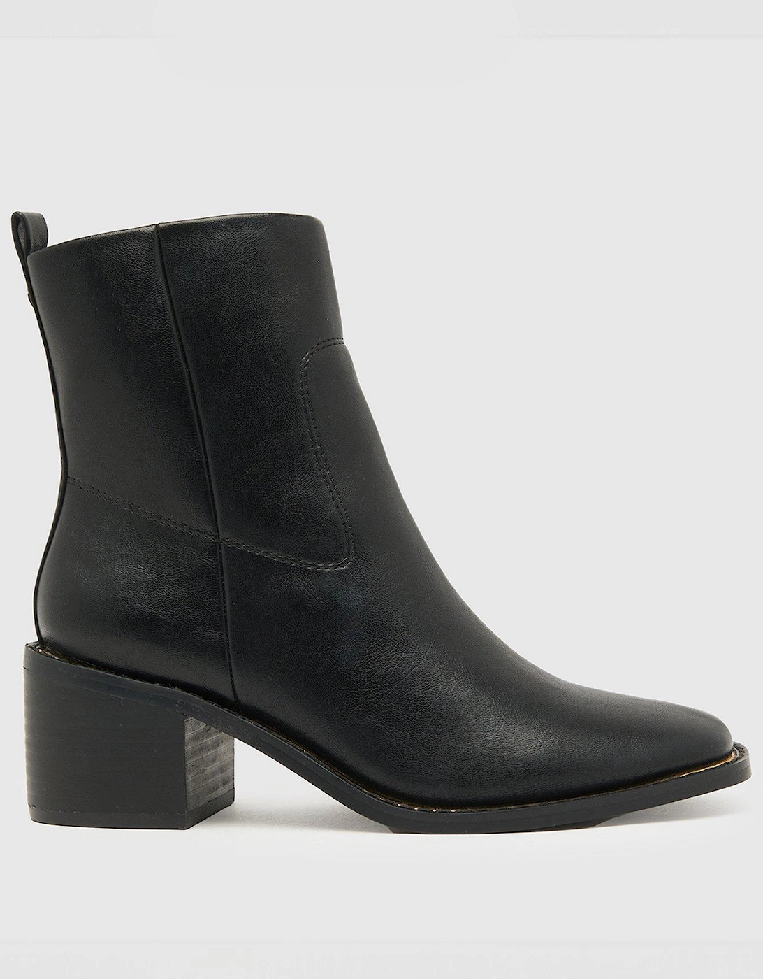 Bowie Block Heel Ankle Boot - Black, 5 of 4