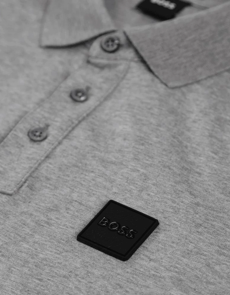 Parlay 143 Cotton Patch Logo Grey Polo Shirt