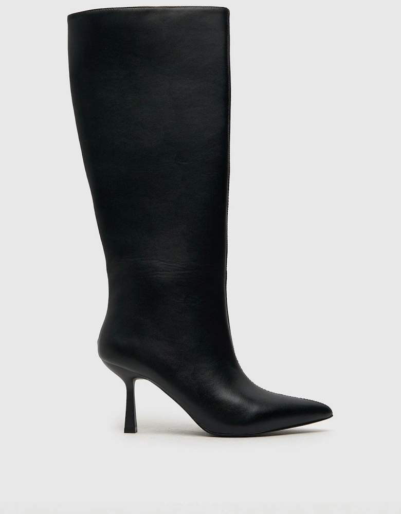 Dame Pointing Pull On Knee Boot - Black