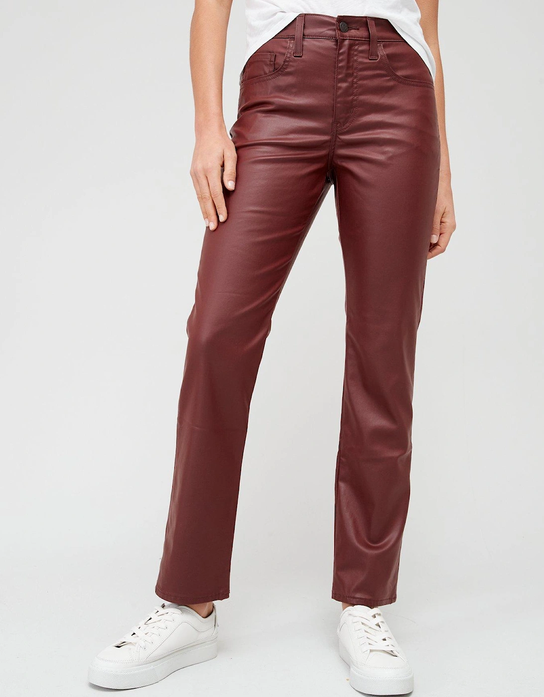 724™ High Rise Coated Straight Leg Jean - Decadent Chocolate, 3 of 2