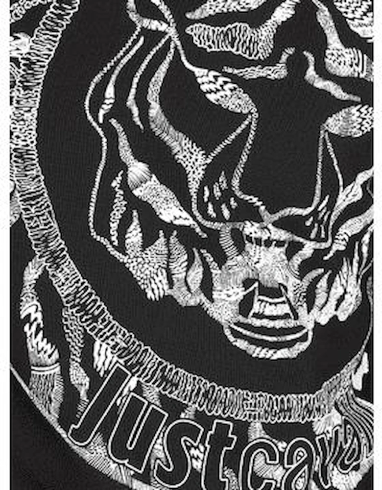 Tiger Logo Cotton Black/White Print Sweatshirt