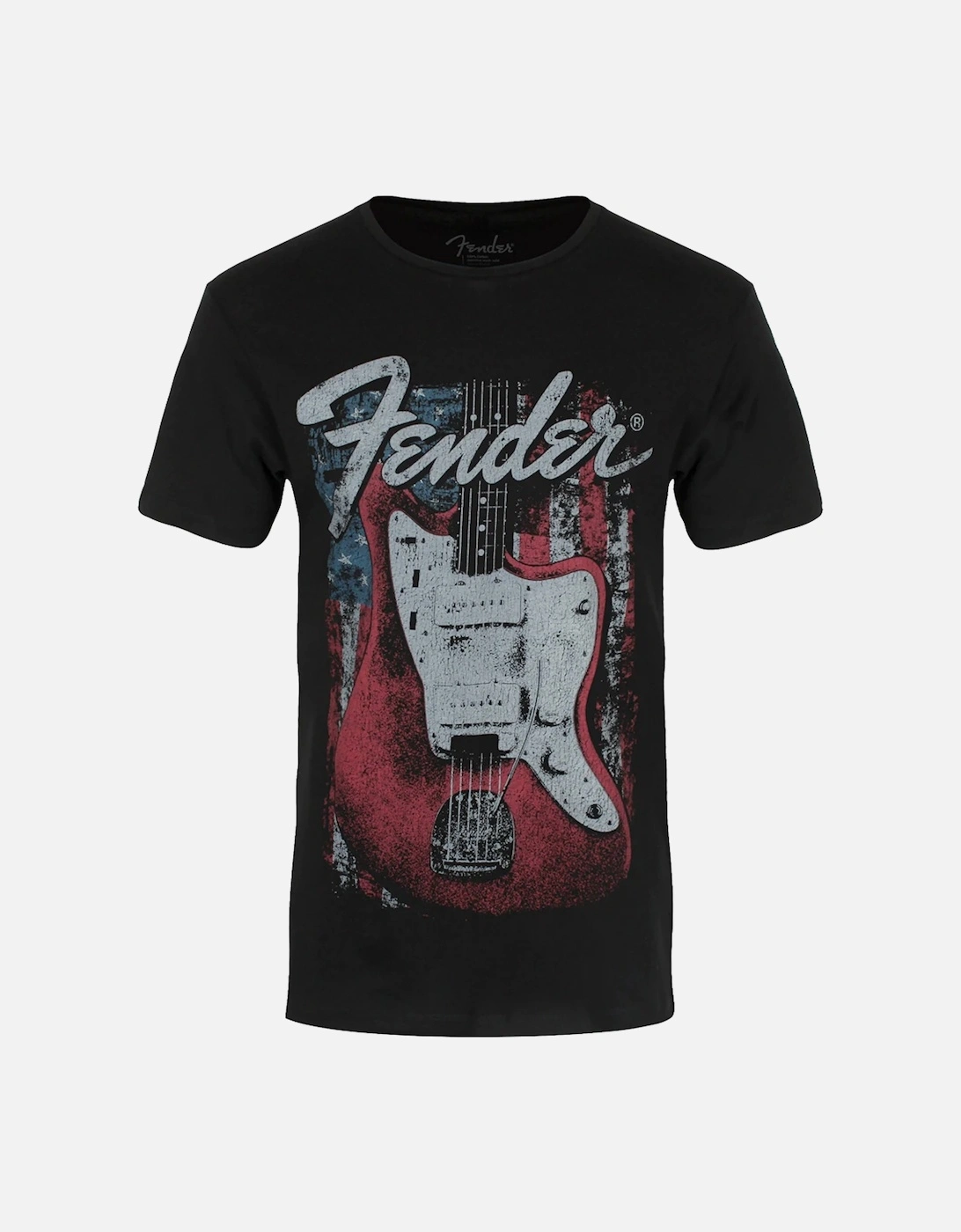Unisex Adult Distressed Guitar Cotton T-Shirt, 2 of 1