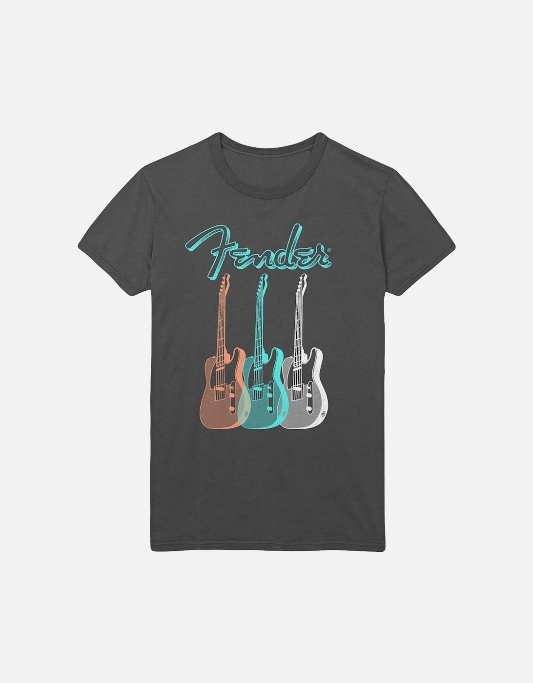 Unisex Adult Triple Guitar Cotton T-Shirt, 2 of 1