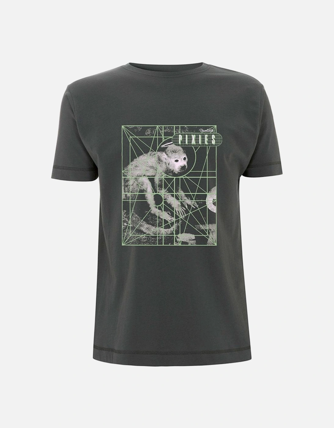 Unisex Adult Monkey Grid Cotton T-Shirt, 2 of 1