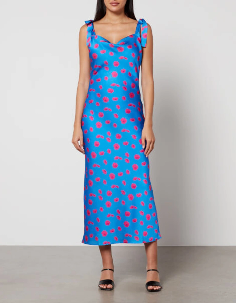 Rana Printed Satin Midi Dress