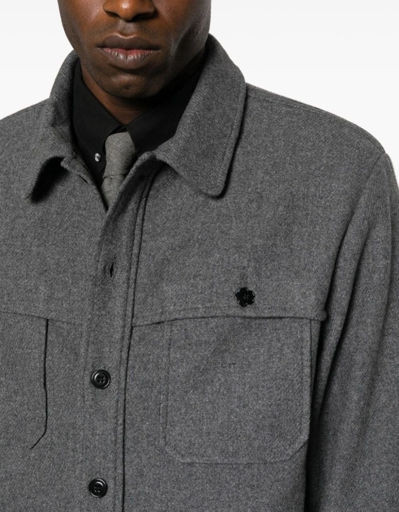 Western Wool Overshirt Grey