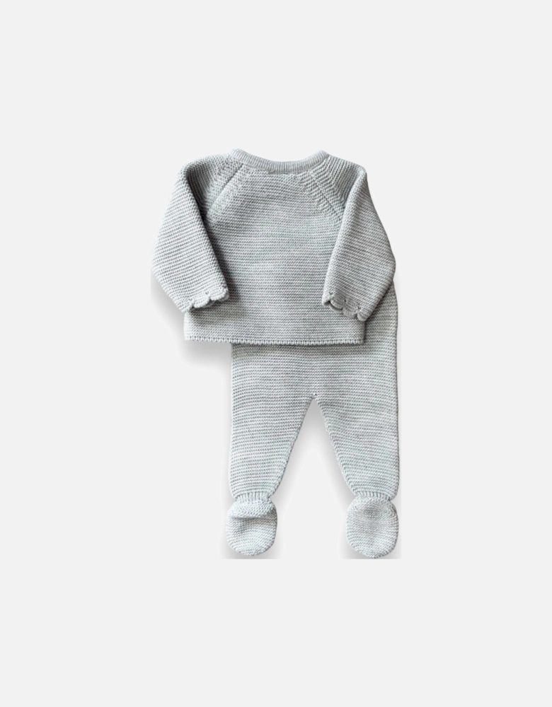 Grey Knitted Pant Set