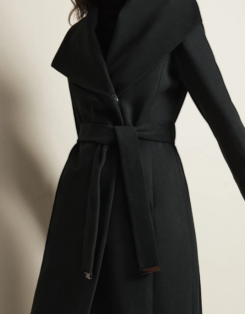 Nicci Dark Green Wool Smart Coat