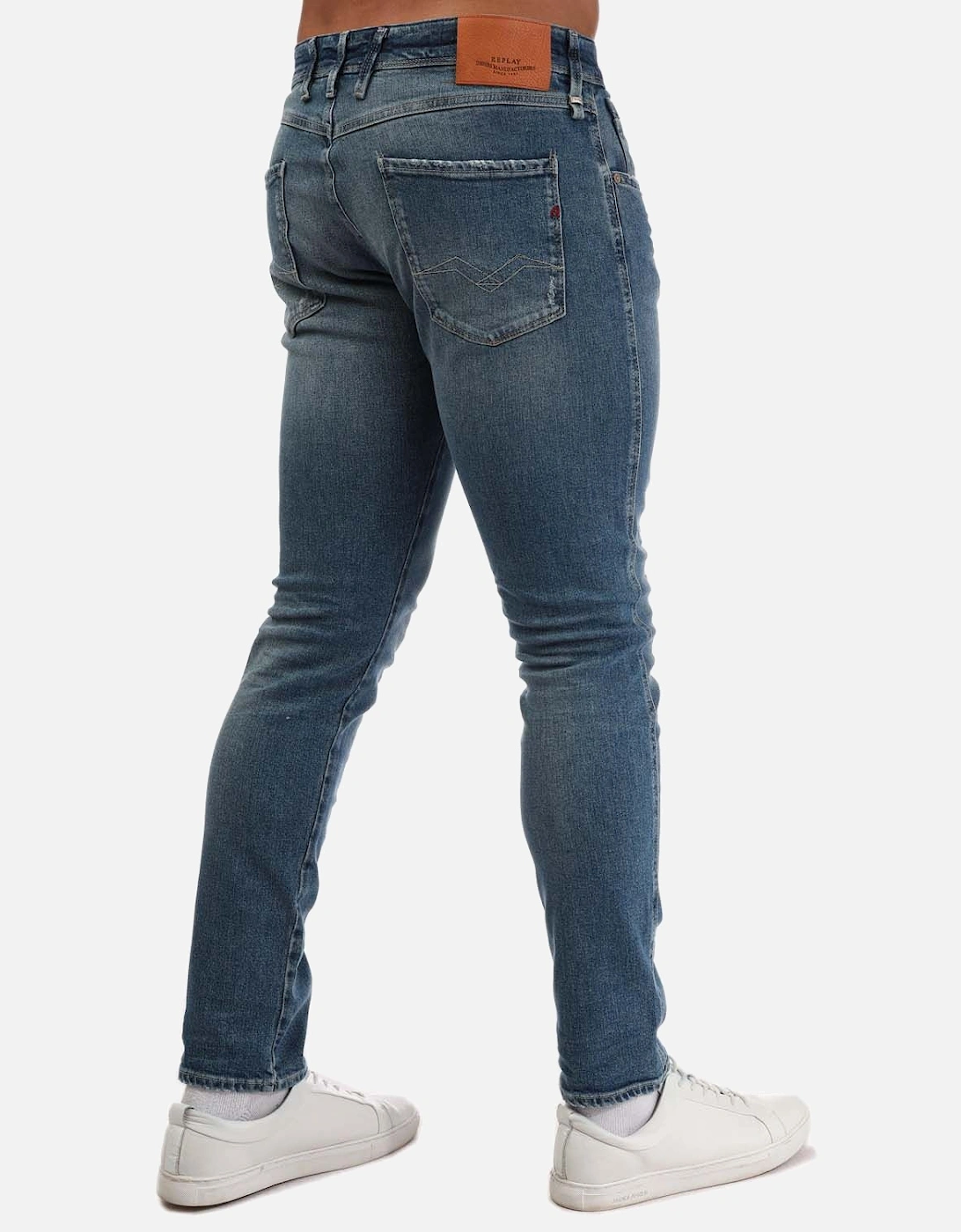 Mens Anbass Aged Eco 10 Years Slim Fit Jeans