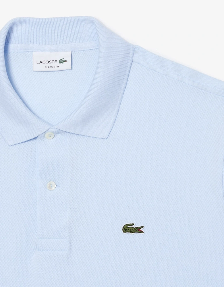 Men's Light Blue Classic Short Sleeved Polo Shirt