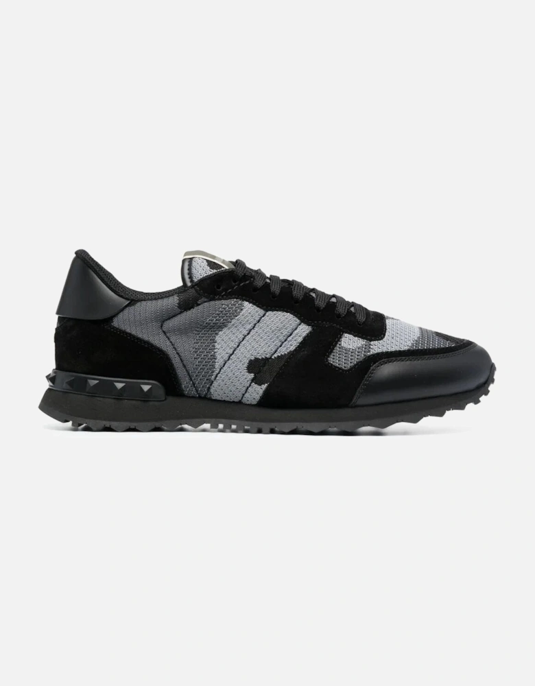 Mesh Camouflage Trainers in Black & Grey