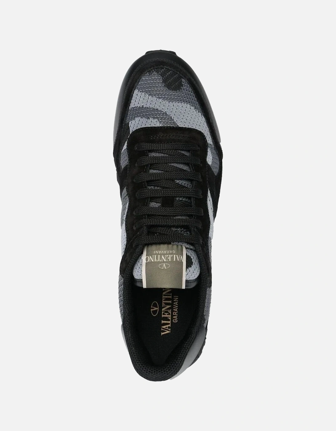 Mesh Camouflage Trainers in Black & Grey