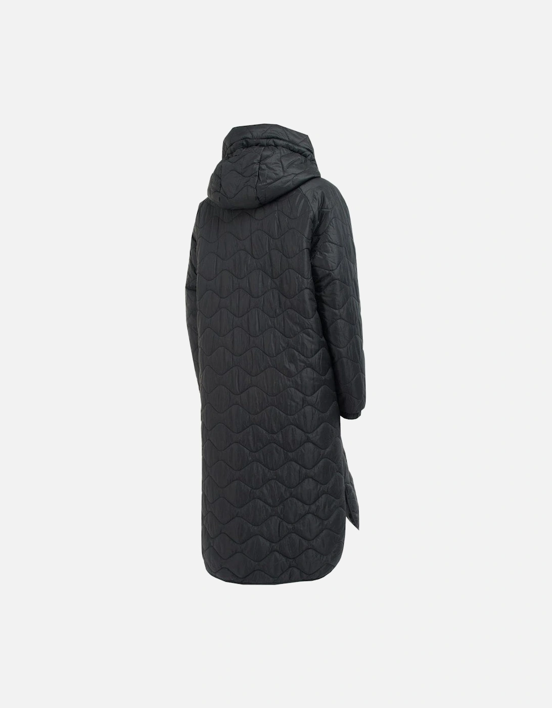 International Women's Black Roland Quilted Longline Puffer Coat
