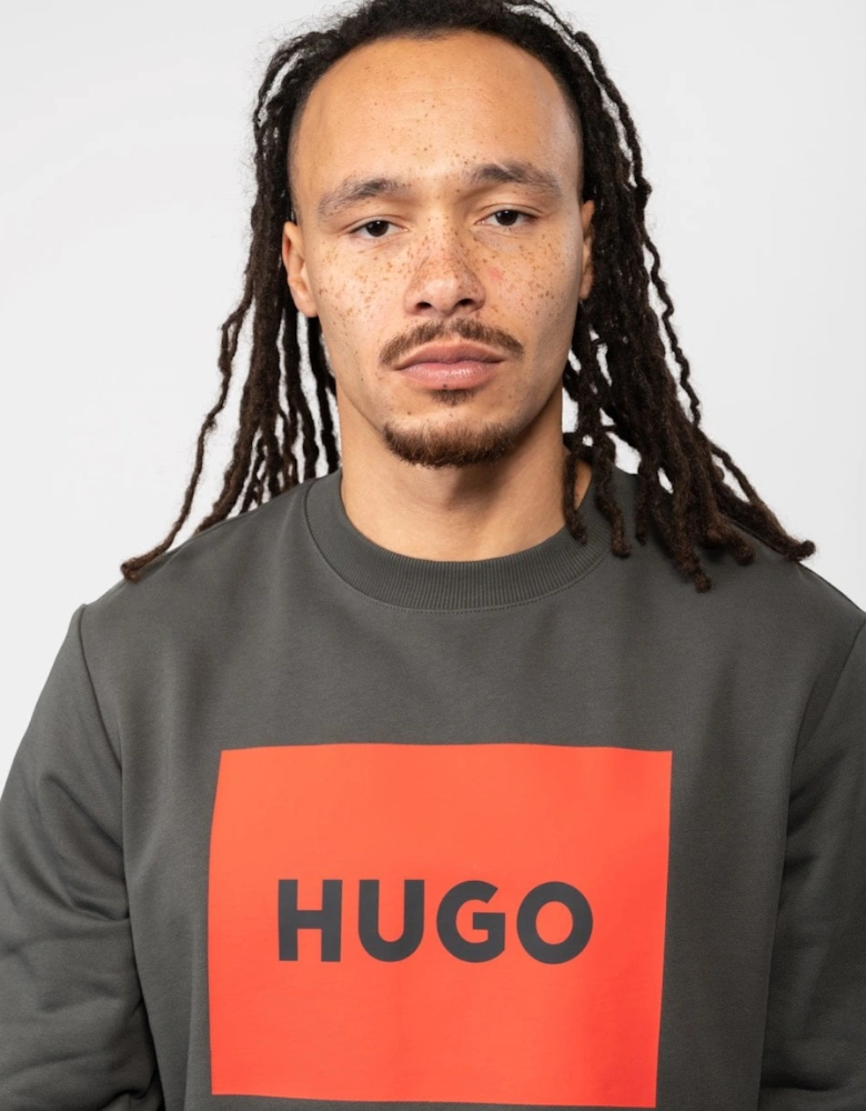 Duragol222 Large Label Logo Mens Sweatshirt