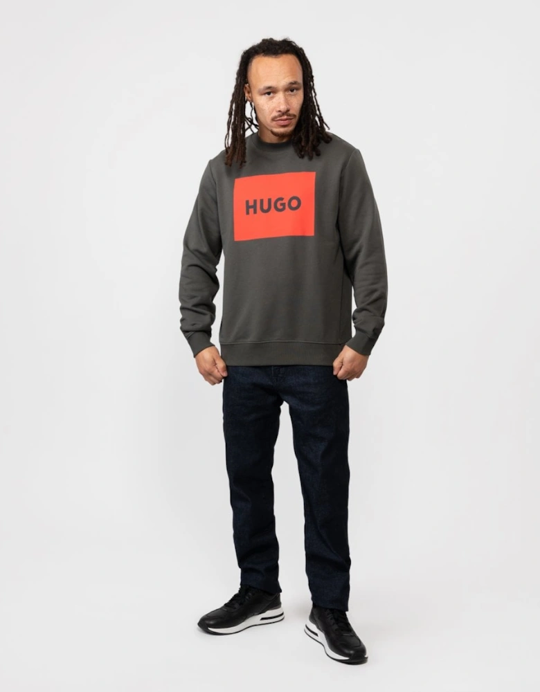 Duragol222 Large Label Logo Mens Sweatshirt