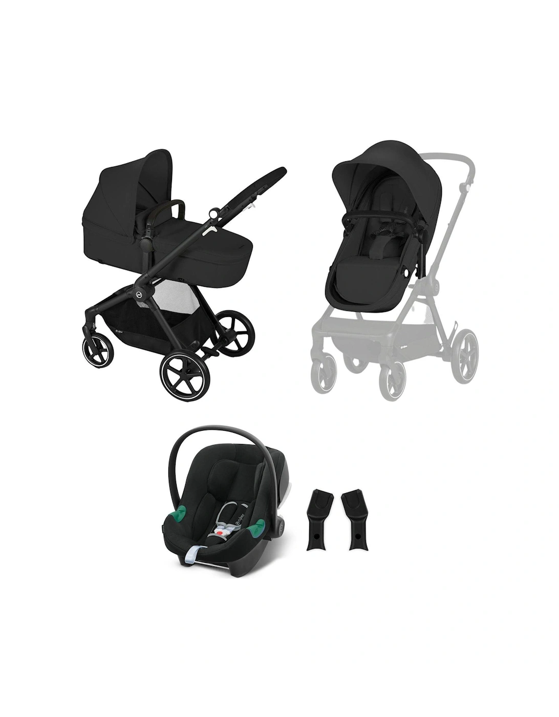 EOS 2-in-1 Pushchair Bundle Travel System with R129 Aton B2 i-Size Car Seat, 3 of 2