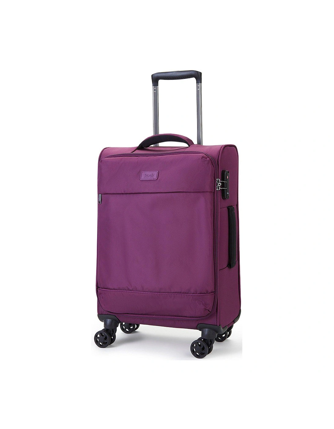 Paris 8 Wheel Softshell Lightweight Small Suitcase With Lock -Purple, 2 of 1