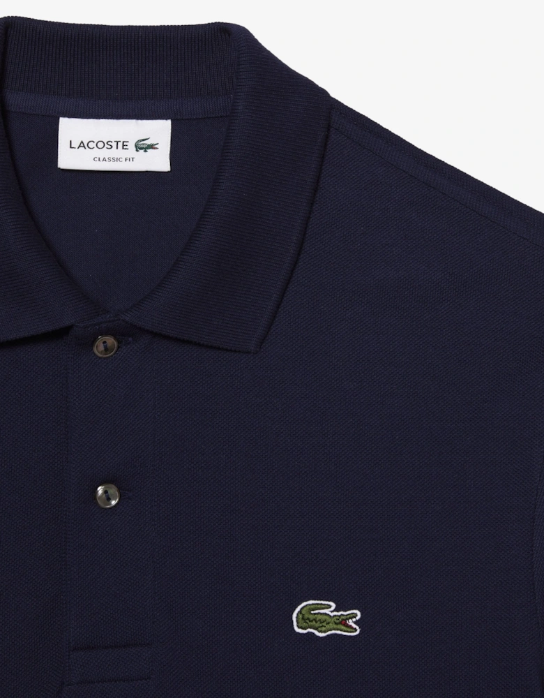 Men's Navy Long Sleeved Polo Shirt