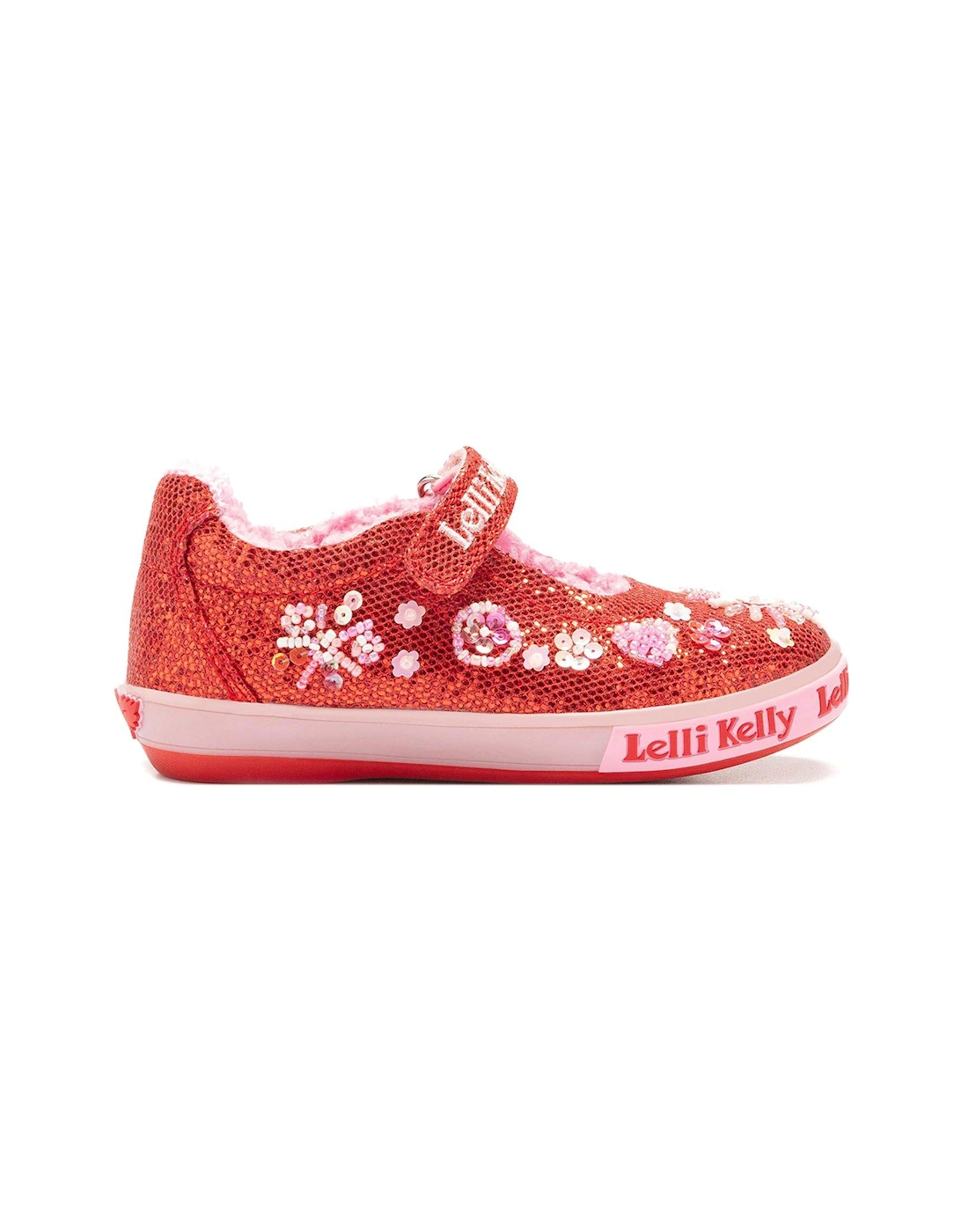 Dafne Dolly Decorated Canvas Fur Lined Shoe, 5 of 4