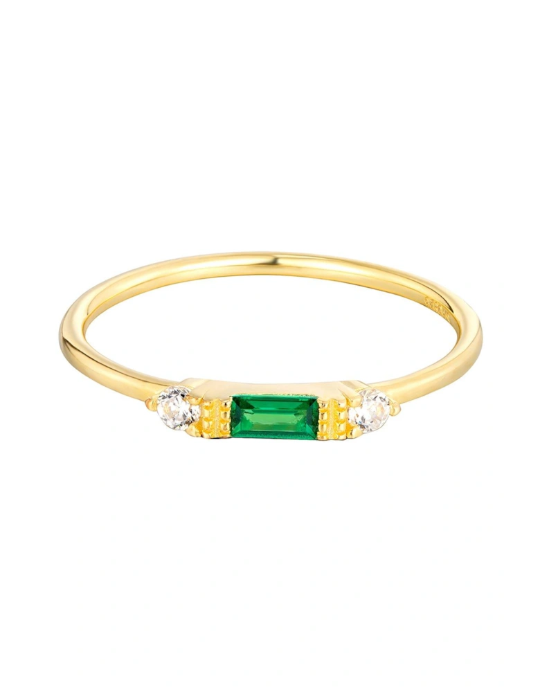Emerald CZ Stacking Ring